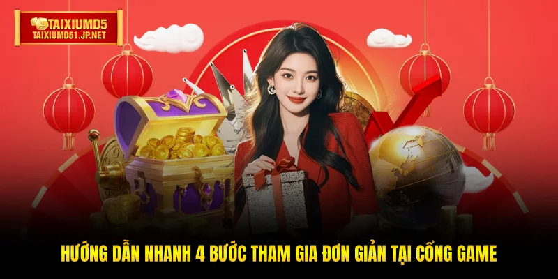 Hướng dẫn nhanh 4 bước tham gia đơn giản tại cổng game